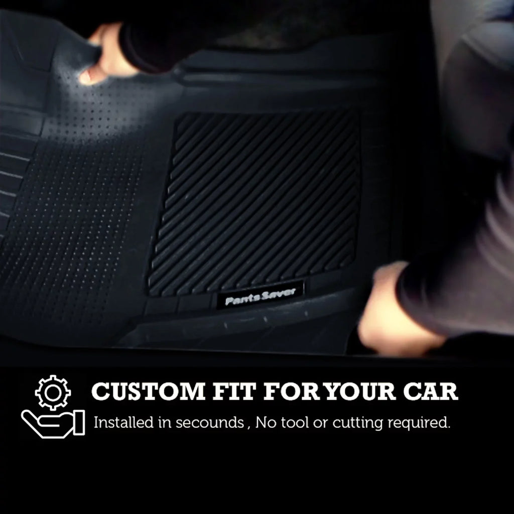 PantsSaver Custom Fit Floor Mats for Genesis GV70 SUV 2022-2023 All climate Protection -4 Piece Set (Black)