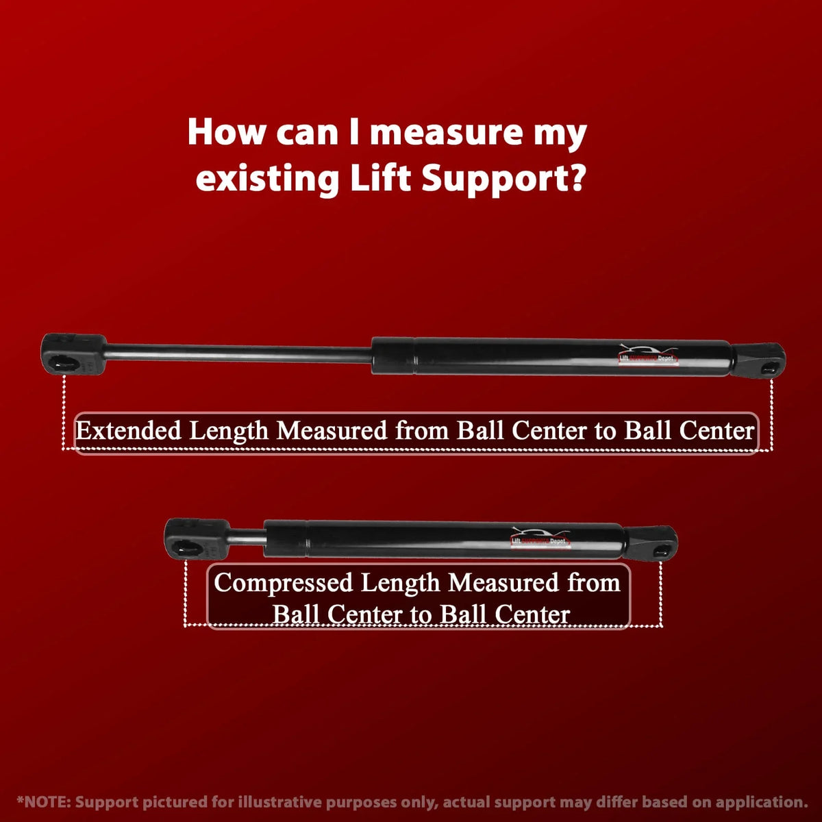 Gas Shock - 2016 2017 2018 2019 2020 2022 Lift Supports Depot PM3864-a. Qty 2 appropriate with  Mustang 2015 to 2021 Trunk Lift Supports W/O Spoiler