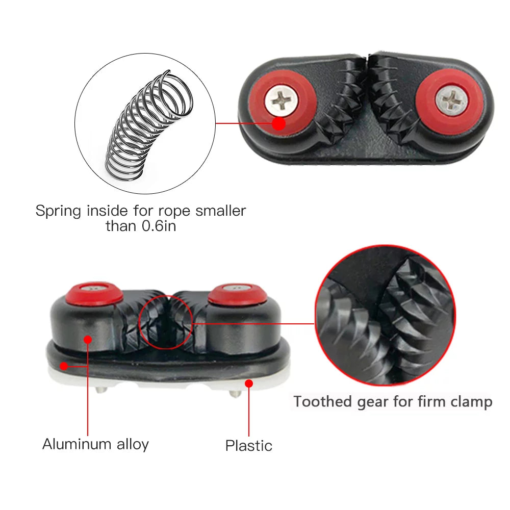 2PCS Kayak Cam Cleat ship Canoe Sailing vessel Dinghy Aluminum Cam Cleats Fast Entry Kayak Cleats