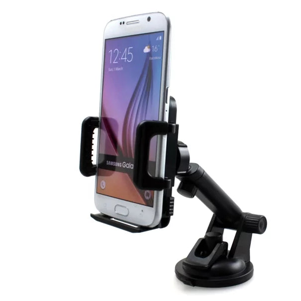 Premium Car Mount Holder Windshield Dash Cradle Window Glass Swivel Cradle Strong Suction VDJ for Motorola Moto E LTE E4 PLUS, G4 Play, G5 PLUS (XT1687) X 2 (2nd Gen) Z Play Droid Z2 Force Play