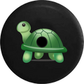 2018 2019 Wrangler JL Backup Camera Cute Little Green Turtle Text Emoji Spare Tire protector for Jeep RV 33 Inch