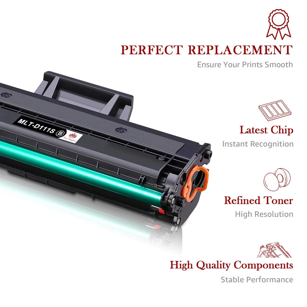 4-Pack MLT-D111S suitable Toner Cartridge for  MLT-D111S 111S High Yield Xpress SLM2020W M2022W M2070FW M2024 M2026W Printer (Black)