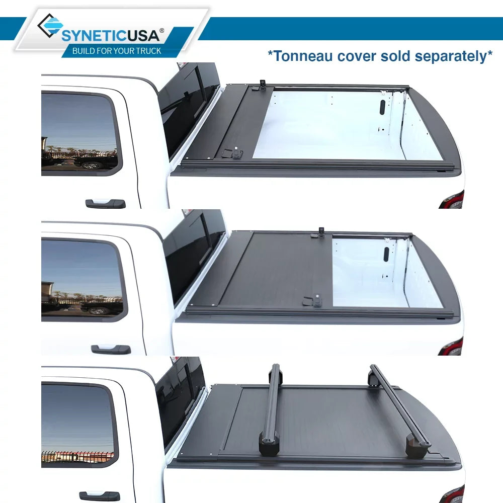 Syneticusa HD Adjustable Crossbar Truck Bed Towers Heavy Duty Cargo Rack appropriate with F150 Ram Silverado Tundra Titan