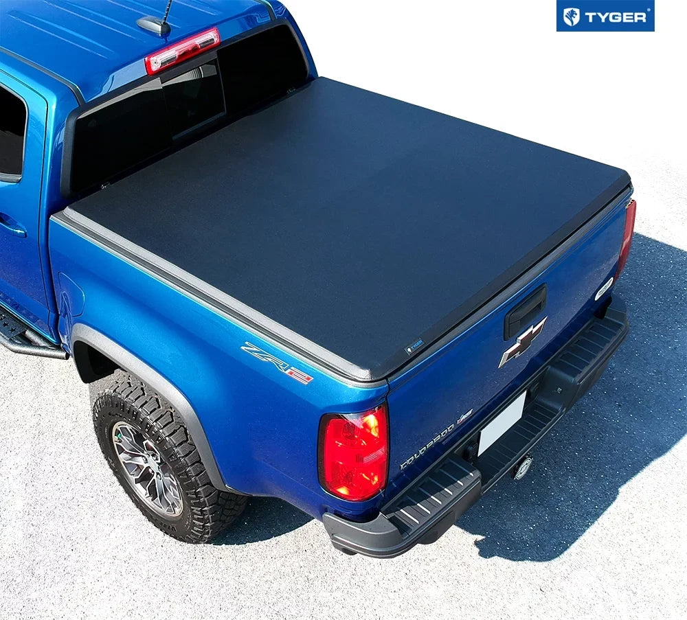 Tyger Auto T3 Soft Tri-fold Truck Bed Tonneau protector appropriate with 2015-2023 Chevy Colorado / GMC Canyon | 5'2" Bed | TG-BC3C1039 | Vinyl