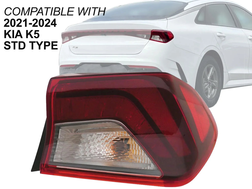 APA Replacement Tail Light Rear Lamp for 2021 2022 2023 2024 K5 STD Type with Light Bulbs Included Outer Passenger Right Side 92402L3000 KI2805162