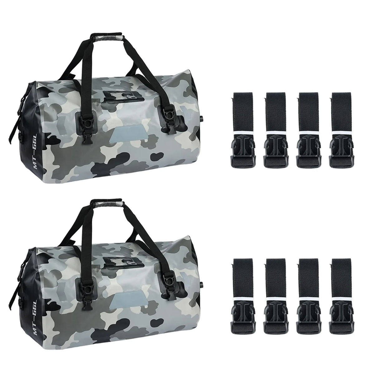 Htovila Motorcycle PVC Waterproof Reflective Luggage Bag Motorcycle Duffel Bag  Luggage for Skiing Travel Boating Hiking Camping