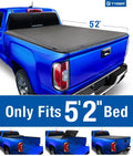Tyger Auto T3 Soft Tri-fold Truck Bed Tonneau protector appropriate with 2015-2023 Chevy Colorado / GMC Canyon | 5'2" Bed | TG-BC3C1039 | Vinyl