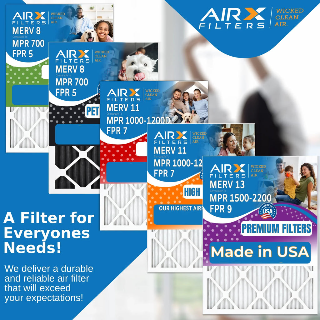 16x28x6 Air Filter MERV 11 Comparable to MPR 1000, MPR 1200 & FPR 7 suitable with Aprilaire 401 Premium USA Made 16x28x6 Furnace Filter 1 Single Filter by AIRX FILTERS WICKED CLEAN AIR.