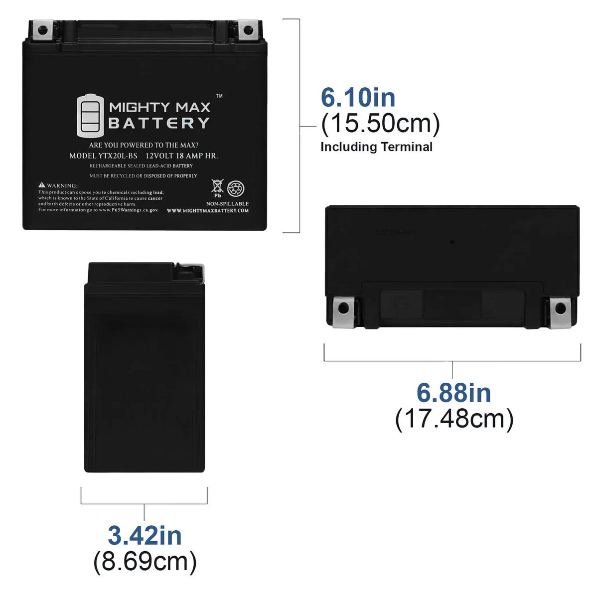 YTX20L-BS Battery Replacement for Yamaha 1050 EX, Super Jet 2021