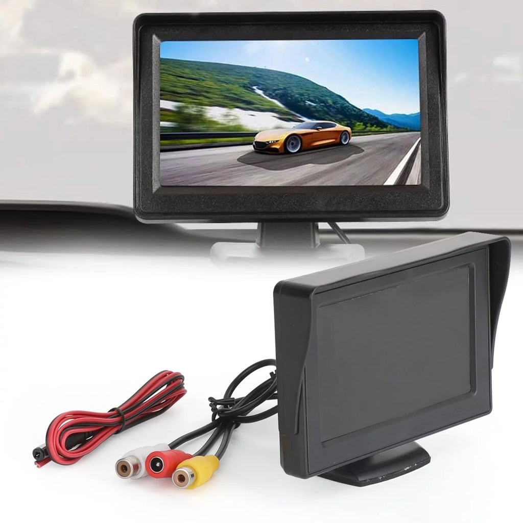 Motor Genic 4.3" TFT LCD Car MonitorRear View HD Camera Display Reverse Monitor NTSC PAL