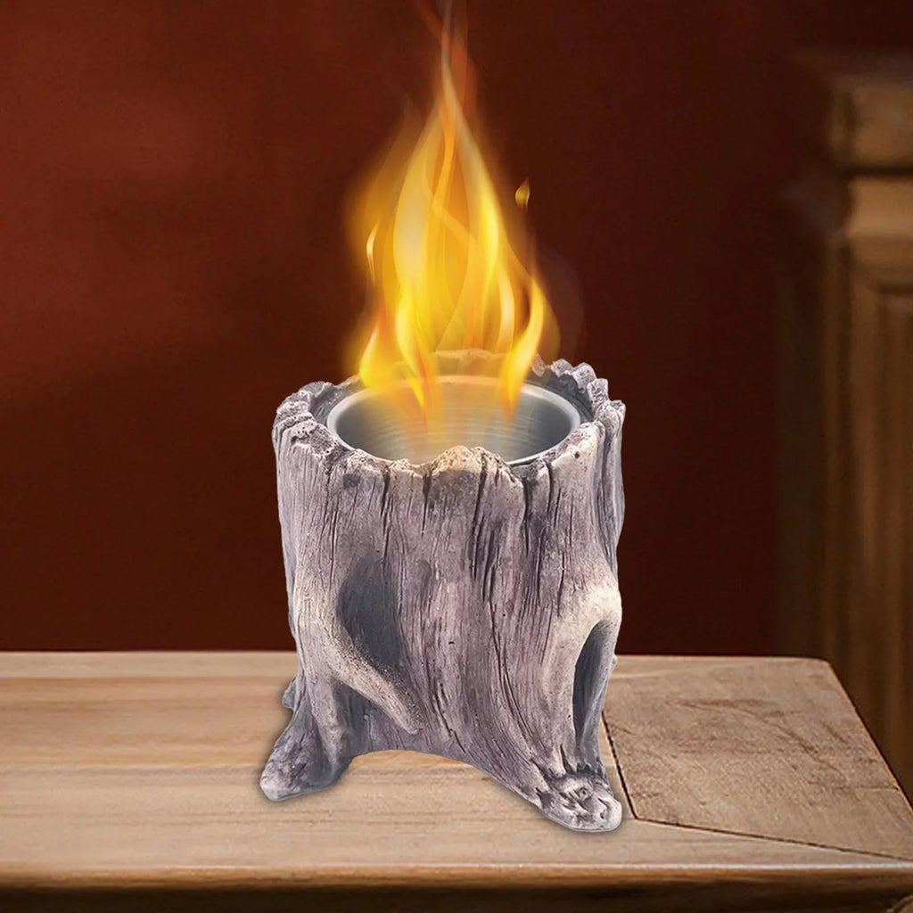 Indoor Stump Portable Fire Bowls for Balconies Terraces Kitchen Deep Brown