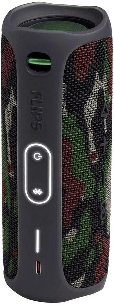 JBL Flip 5 Waterproof Portable Wireless Bluetooth Speaker Bundle with Hardshell Protective Carrying Case (Camo)