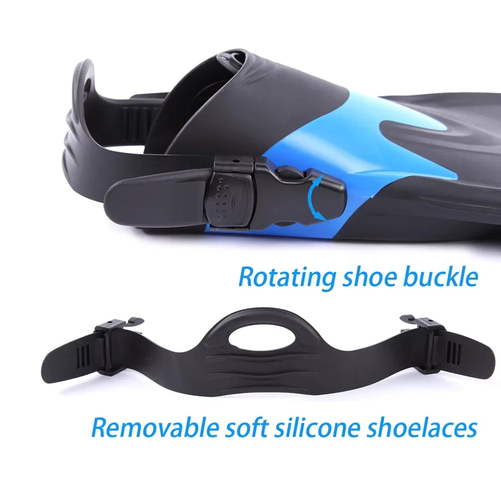 WHALE Adjustable Heel Swim Fins Perfect for Snorkeling and aqua