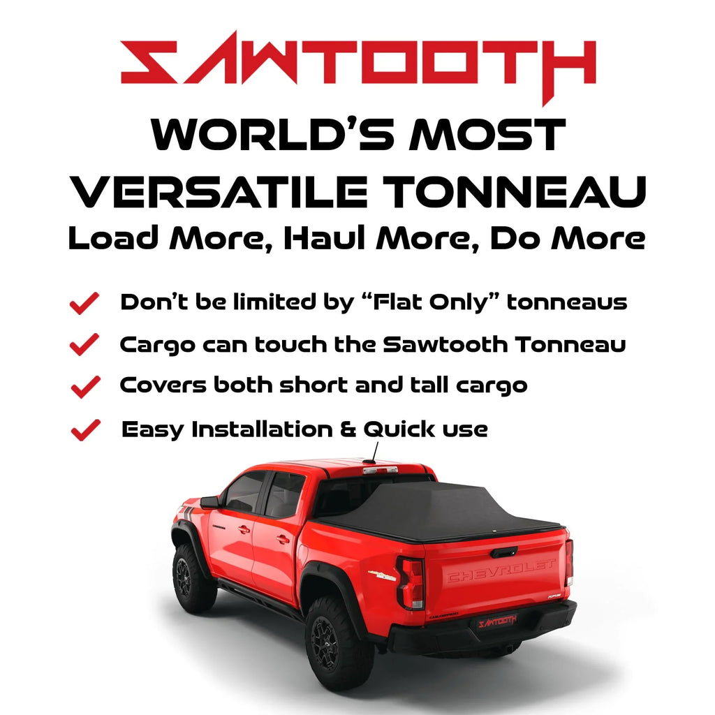 Sawtooth Expandable Tonneau shield | matching with 2019-Present Ram 1500, 2500, 3500 | 5'-7" Bed