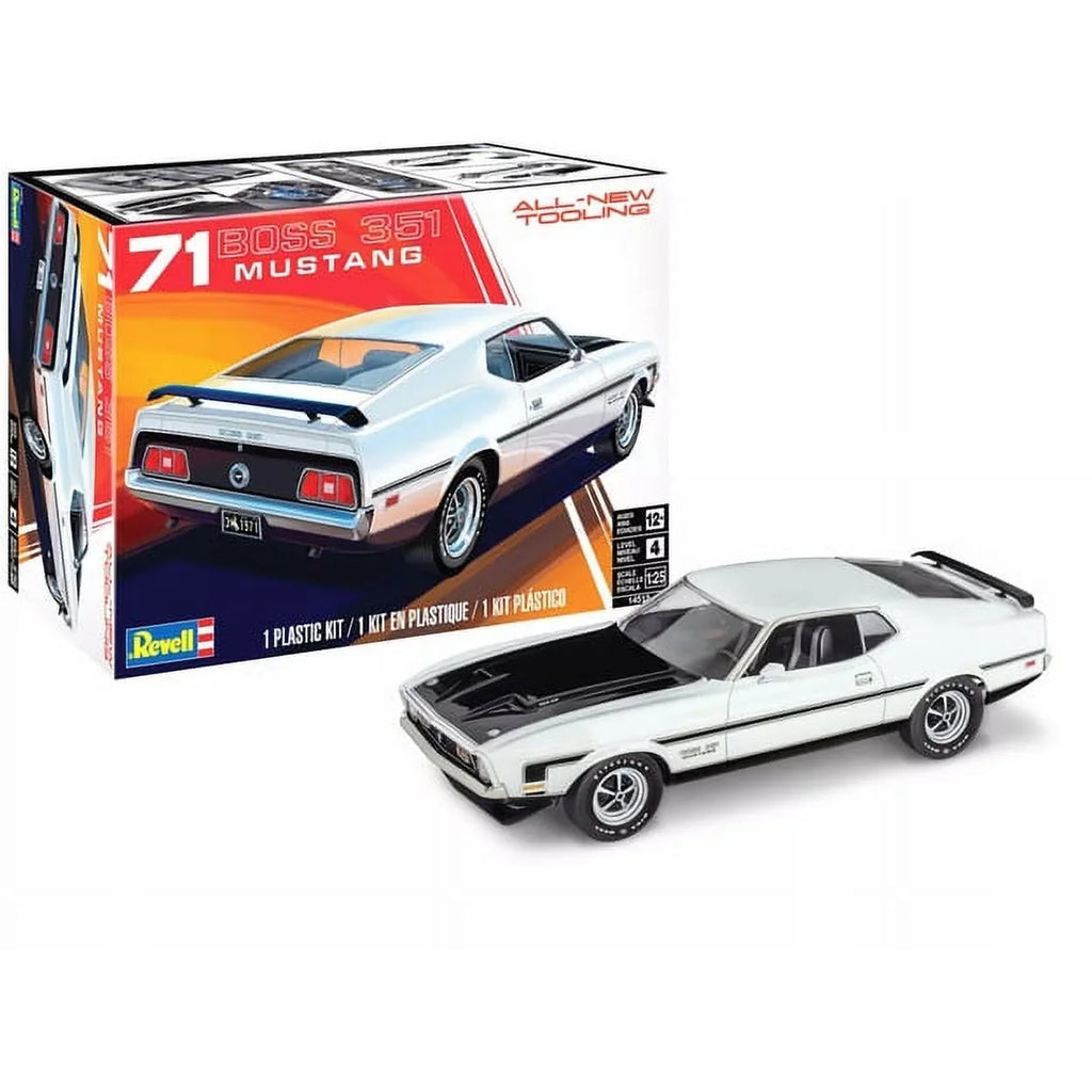 Revell  1-25 Scale Level 4 Model Car Kit for 1971  Mustang Boss 351