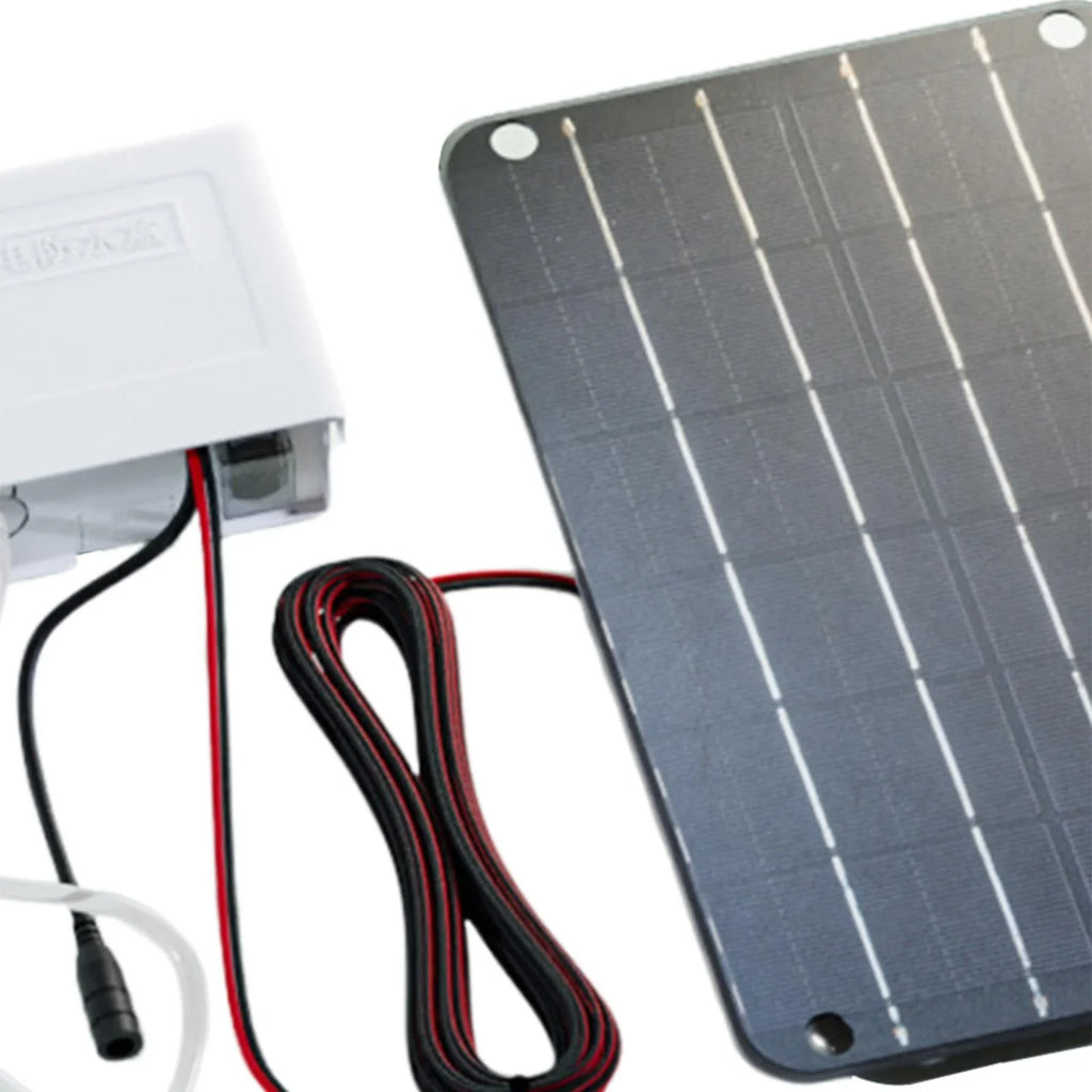 Gazechimp Solar Air Pump,Aquarium Air Pump Oxygenator Silent Eco Friendly,6V Solar Pond Aerator Solar Powered Pond Pump for Hydroponics