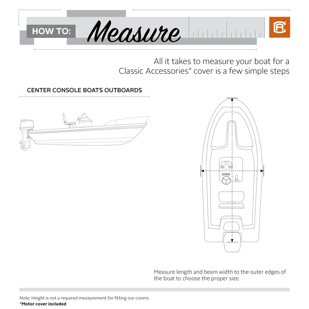 Classic Accessories StormPro Heavy-Duty Center Console ship shield, Fits boats 16 - 18.5 ft long x 98 in wide
