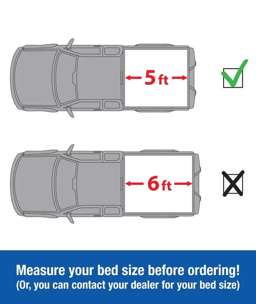 Tyger Auto T3 Soft Tri-fold Truck Bed Tonneau protector appropriate with 2015-2023 Chevy Colorado / GMC Canyon | 5'2" Bed | TG-BC3C1039 | Vinyl