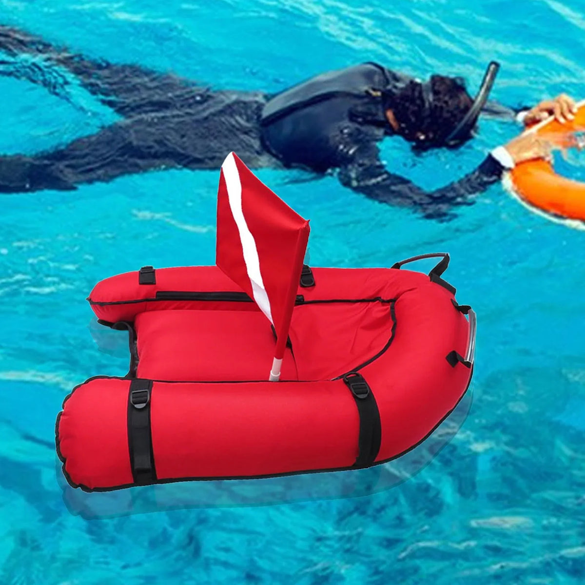 BAOSITY Diving Float Buoy Scuba Dive Flag Float Diving Safe Portable Dive Buoy Inflatable for diving Snorkeling Underwater Sports