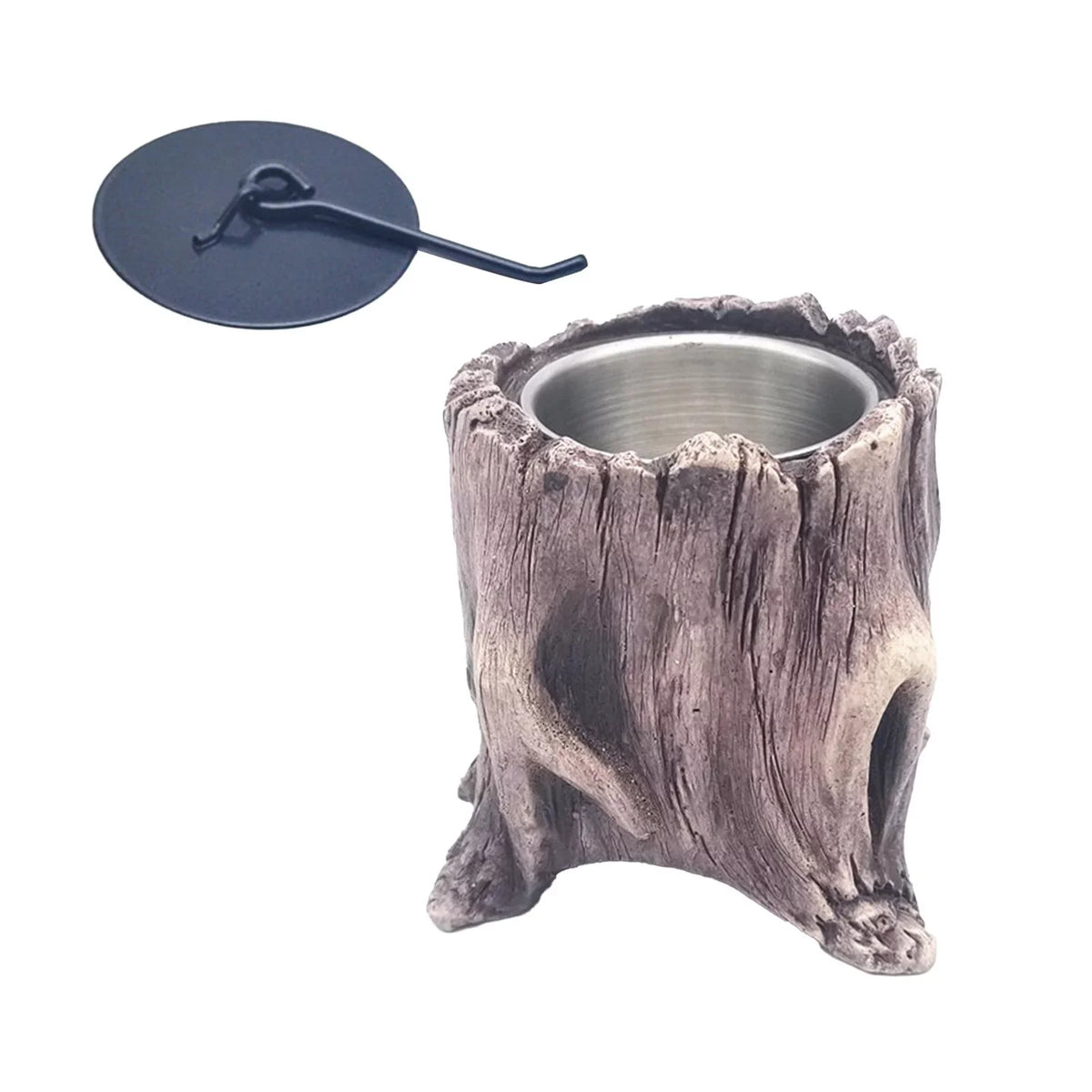 Indoor Stump Portable Fire Bowls for Balconies Terraces Kitchen Deep Brown