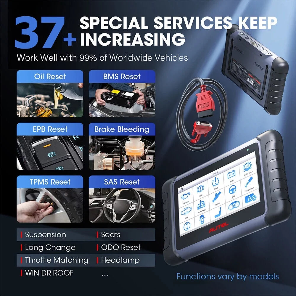 Autel MaxiCOM MK808S OBD2 Scanner Car Diagnostic Code Reader 28+ Service, Active Test, All System Diagnosis, FCA Autoauth Updated of MaxiCheck MX808 MK808