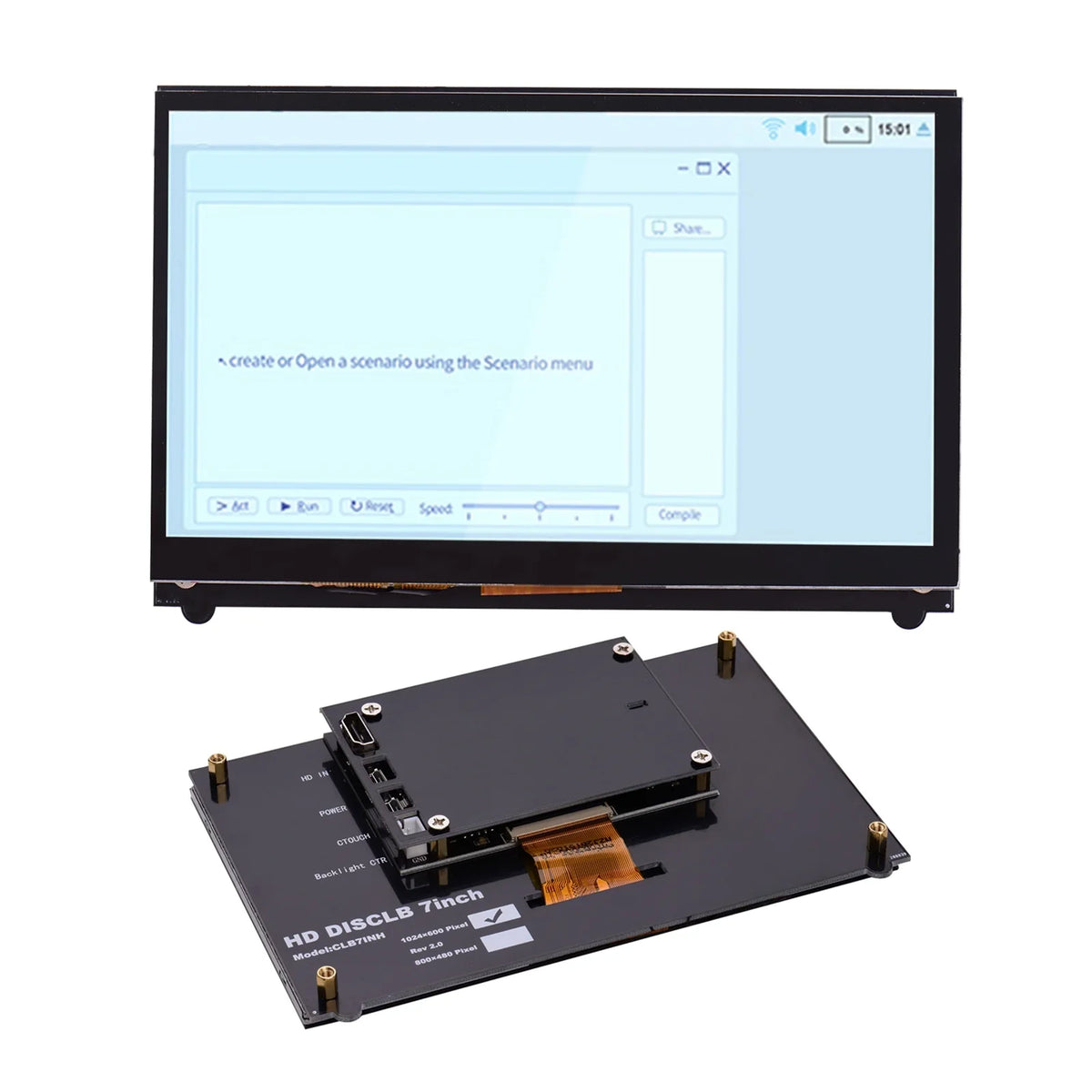 Pinnaco Touchscreen, 7 Inch IPS Capacitive Display, Portable Tool with USB Interface for Raspberry Pi