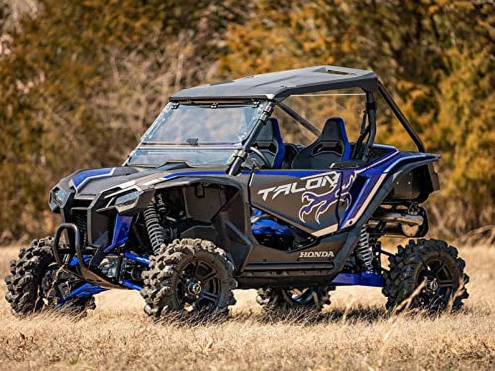 SuperATV Heavy Duty Scratch impervious Flip 3|in|1 Windshield for Honda Talon 1000 (2019+) | Hard Coated for Extreme Durability | Designed for Year|Round Riding|FWS-H-TAL-70