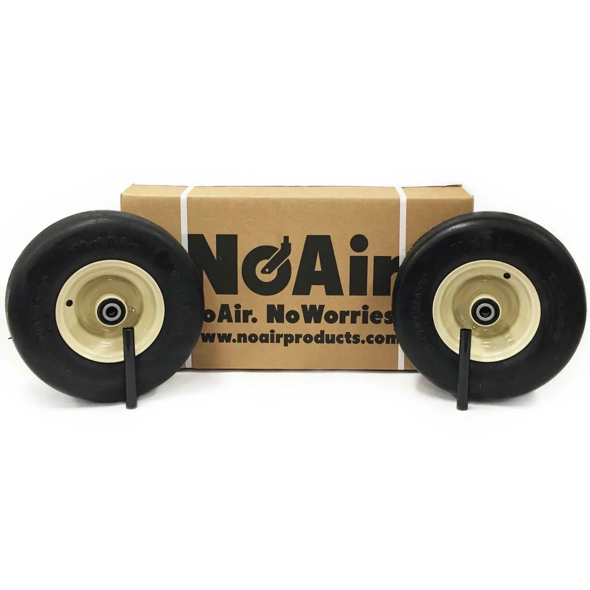 NoAir® (2) Flat Free Wheel Assemblies 13x6.50-6 appropriate With Grasshopper 200 300 400 483865