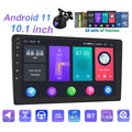 Podofo Double Din 10 inch Car Stereo 10.1 inch Android 11 Car MP5 Player HD Touch Screen Car Radio Bluetooth Mirror Link GPS with AHD Rear View Camera