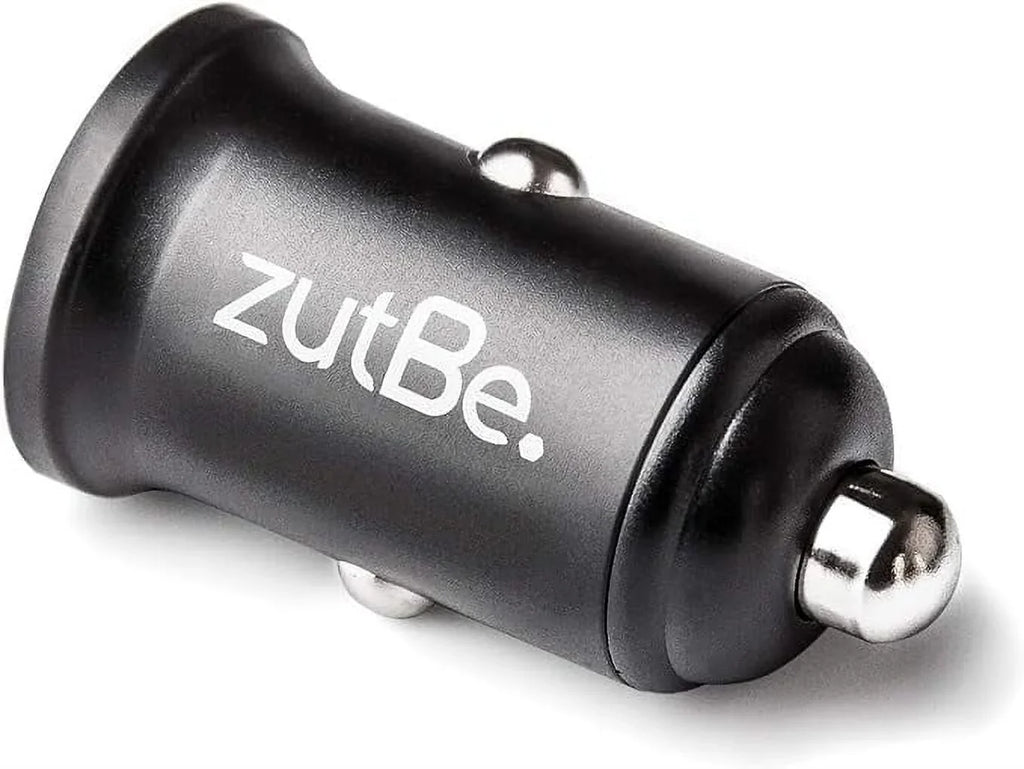 zutBe Dual USB-A 36W with one QC 3.0 Compact Metal Fast Car Charger for iPhone 14 13 12 SE 11 X 8 7 & iPad;  Galaxy S20 S1 Note OnePlu, Pixe, & More [Be Charitable, Durable, Confident]