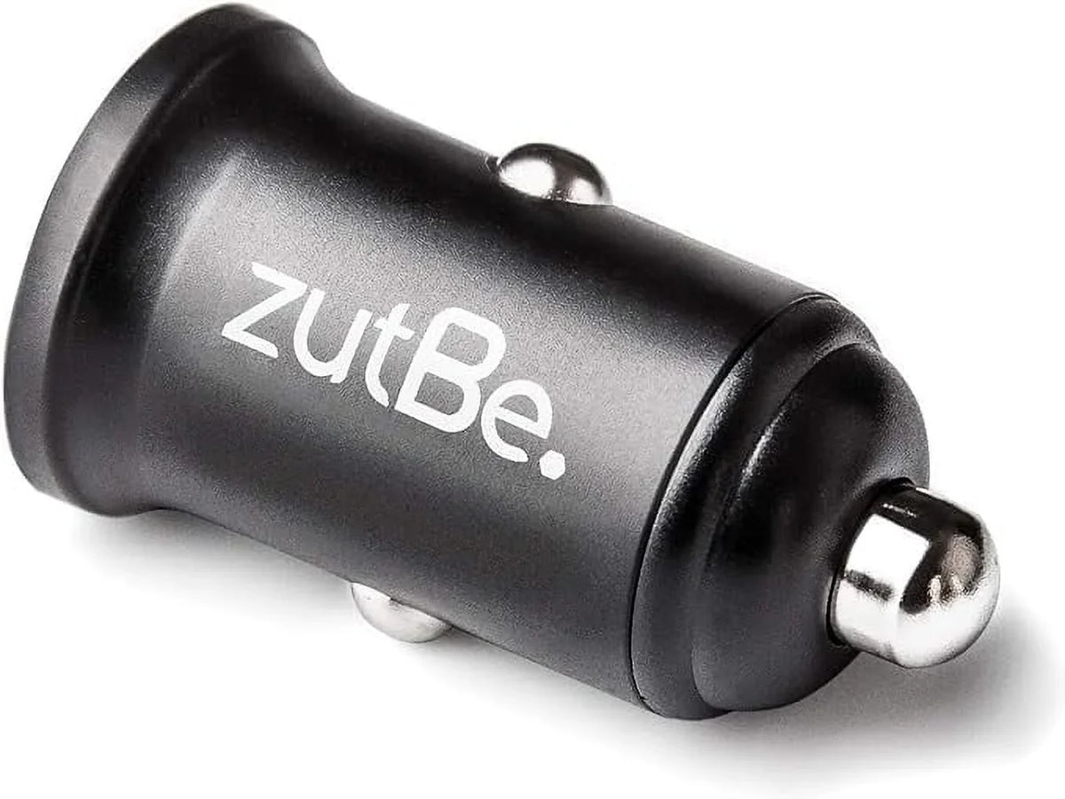 zutBe Dual USB-A 36W with one QC 3.0 Compact Metal Fast Car Charger for iPhone 14 13 12 SE 11 X 8 7 & iPad;  Galaxy S20 S1 Note OnePlu, Pixe, & More [Be Charitable, Durable, Confident]