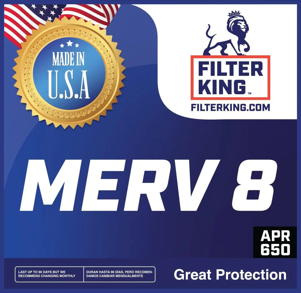 Filter King 31.5x14x1a Air Filter | 4-PACK | MERV 8 HVAC Pleated A/C Furnace Filters | MADE IN USA | Actual Size: 31.5 x 14 x .75"