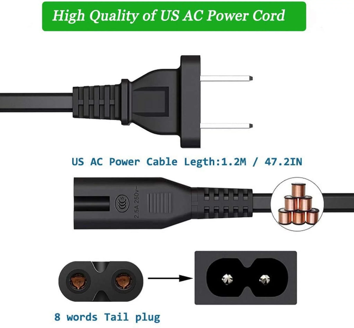 TKDY CA-110 Camcorder Charger CA110 Power Cable Kit for  VIXIA HF M50 R800 R80 R700 R500 M52 M500 HF-R70 HF-R72