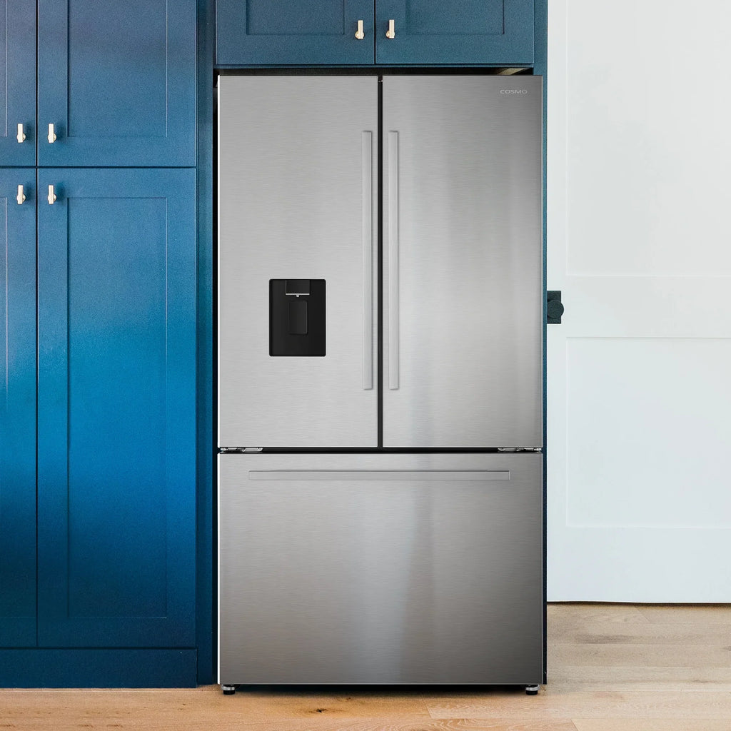 3-Door French Door Refrigerator moisture Dispenser in Stainless Steel. ft. 22.4 cu