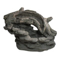 Northlight 27" Faux Wood and Rock Outdoor Garden aqua Fountain