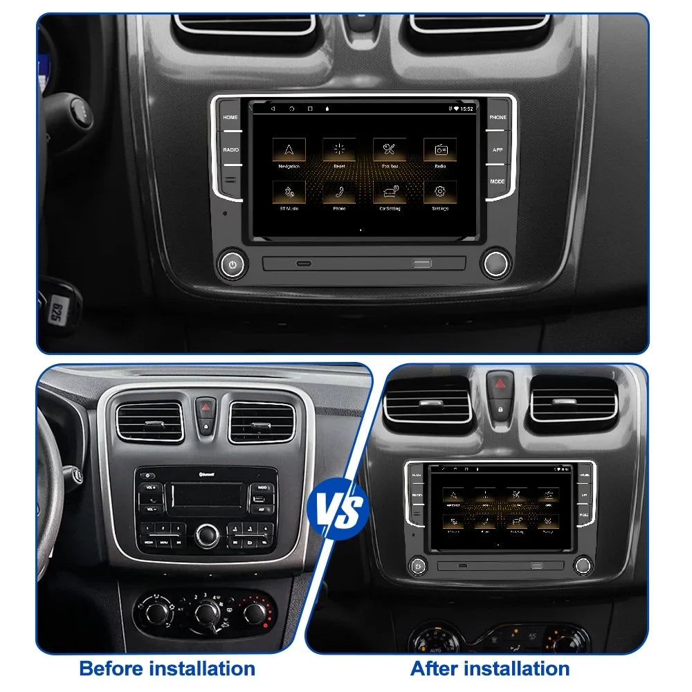 For VW Volkswagen Jetta Passat CC Amarok Golf Polo 7" Touch Screen Bluetooth Car Stereo Radio Carplay GPS Navigation Player 4+64GB