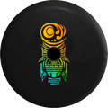 2018 2019 Wrangler JL Backup Camera Island Tiki Man Island Beach God Faded Tiedye Spare Tire protector for Jeep RV 33 Inch