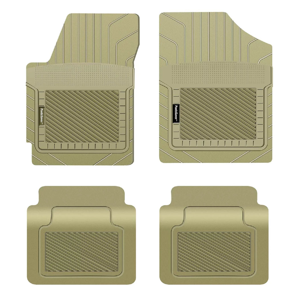 PantsSaver Custom Fit Floor Mats for Genesis GV70 SUV 2022-2023 All climate Protection -4 Piece Set (Beige)