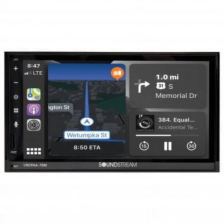 Soundstream VRCPAA-70M 7" Double DIN Bluetooth  CarPlay & Android +Camera