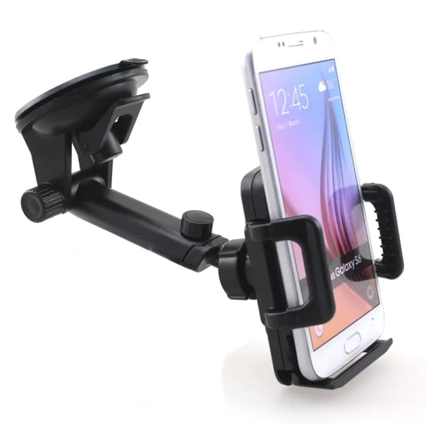 Premium Car Mount Holder Windshield Dash Cradle Window Glass Swivel Cradle Strong Suction VDJ for Motorola Moto E LTE E4 PLUS, G4 Play, G5 PLUS (XT1687) X 2 (2nd Gen) Z Play Droid Z2 Force Play