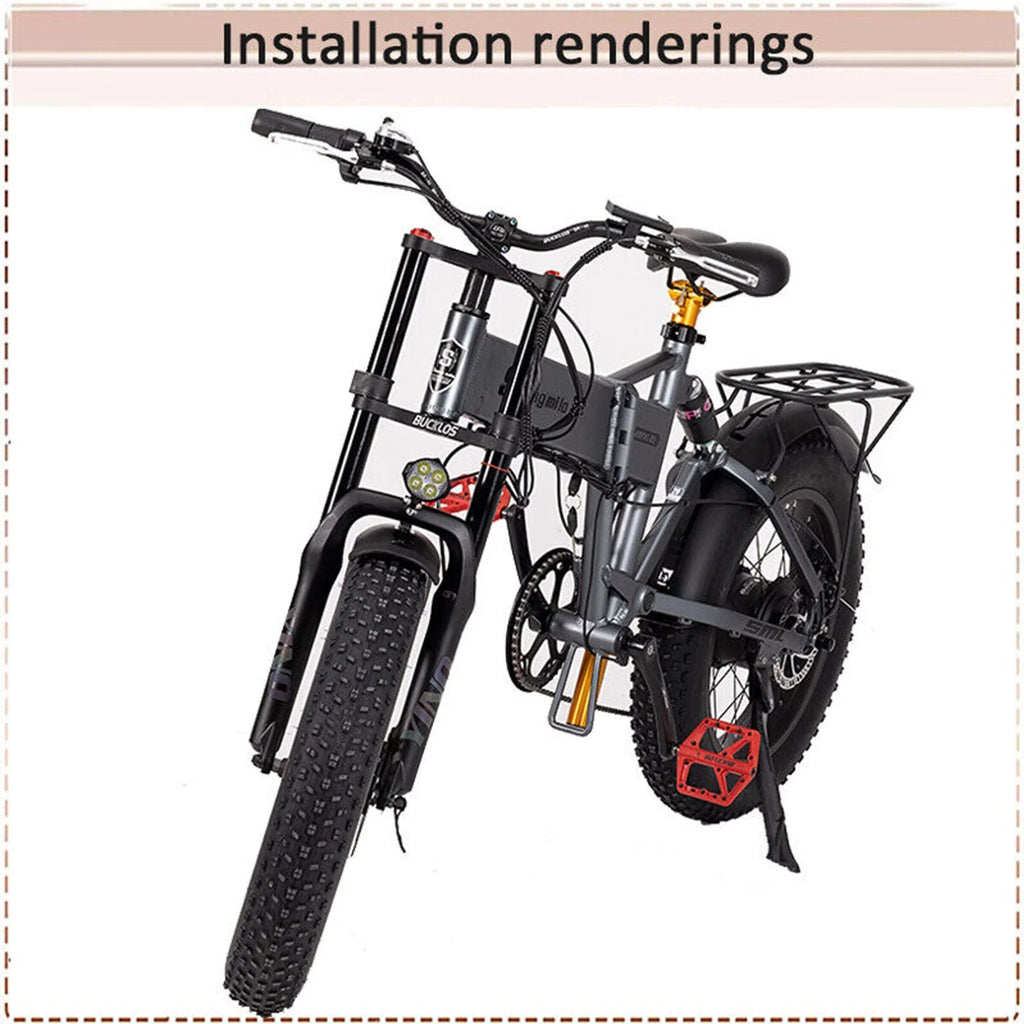 BUCKLOS 20*4.0 Fat Bike Air Fork Single/Double Shoulder 20inch Suspension Fork Disc Brake 9*135mm Snow Front Fork Bicycle Parts