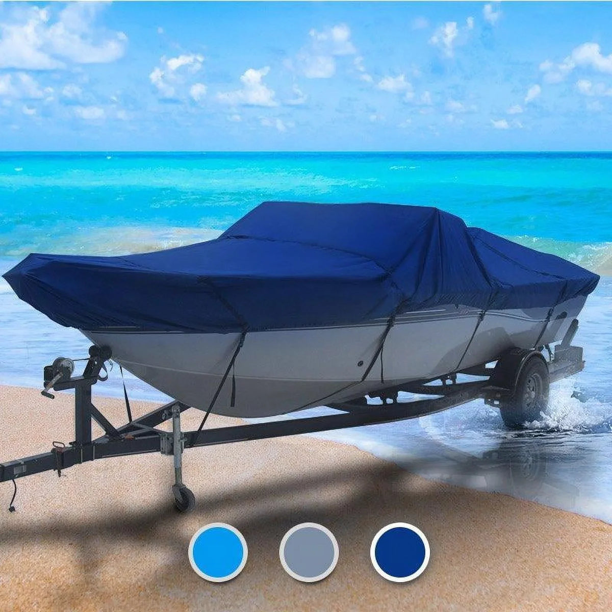 Universal ship wrap V-hull runabouts boats outboard and I/O 22'-24'L Beam width 116" Seal Skin 1200 vessel shield