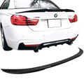 Ikon Motorsports suitable with 14-20  4-Series F33 F83 Convertible M4 Trunk Spoiler Wing - ABS