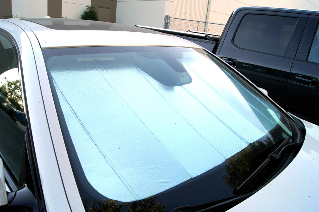 Tuningpros SS-607 Custom Fit Silver and Grey Windshield Sun Shade Protector, Sunshade Visor For 2004-2010  Sienna (XL20) - 1 pcs Set SunShade  Sienna 04 05 06 07 08 09 10