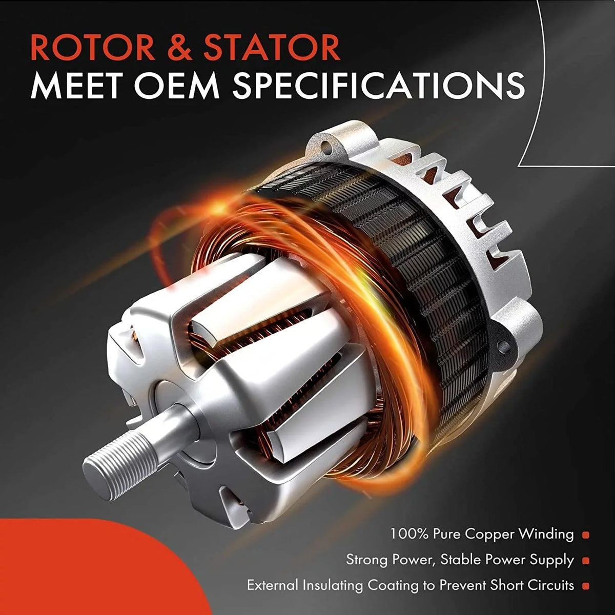 A-Premium Alternator suitable with Isuzu Trooper 2000-2002 & Acura SLX 1999, V6 3.5L, 90Amp 12Volt CW 6-Groove Clutch Pulley