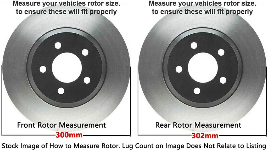 Detroit Axle - Brake Kit for 2013-2019  Fusion 2013-2016 Lincoln MKZ 2014 2015 2016 Disc Brake Rotors and Ceramic Brake Pads Replacement : 11.81" Front and 11.89" Rear Rotor