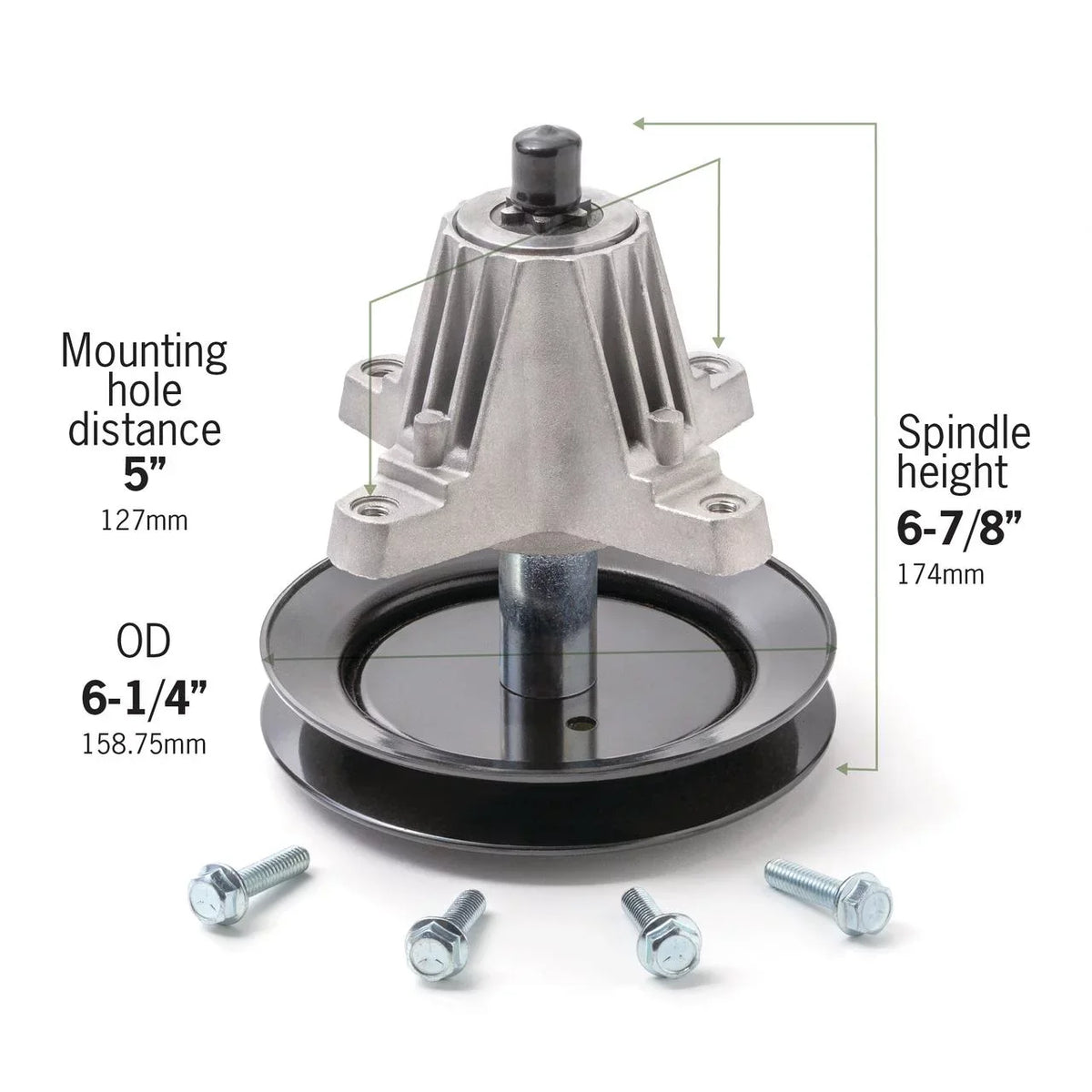Terre Products, Lawn Mower Spindle Assembly, Fits 30 inch and 42 inch Mini Riders, suitable with Cub Cadet, MTD, Troy-Bilt, Replaces 618-04822, 618-04822A, 618-04889, 918-04822, 918-04822A, 918-0482
