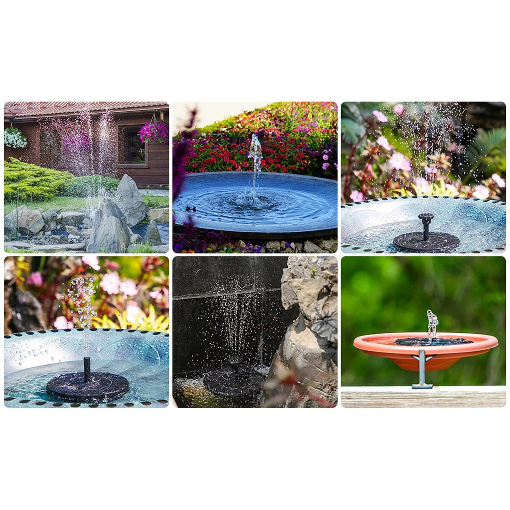 YHAIOGS Solar Pump Freestanding Floating Solar Bird Bath moisture Pump Garden Bird Bath Decor