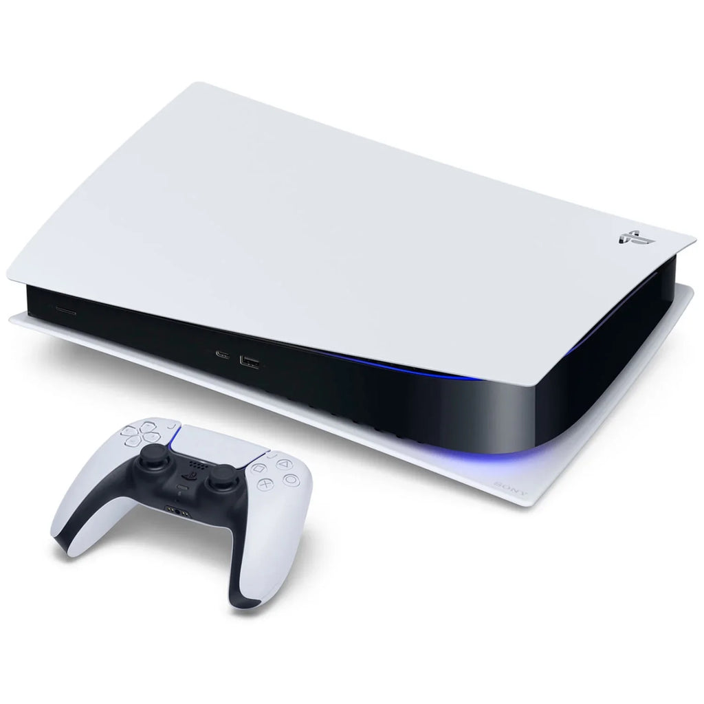 Playstation 5 Disc Version Console with Extra Black Controller, 1080p HD Camera and Surge Dual Controller Charge Dock Bundle