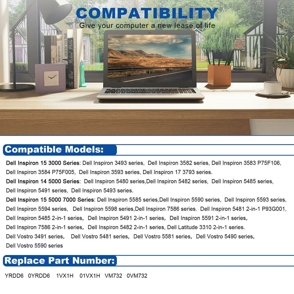 YRDD6 Battery for  Vostro 3491 5481 5581,Vostro 5490 5590